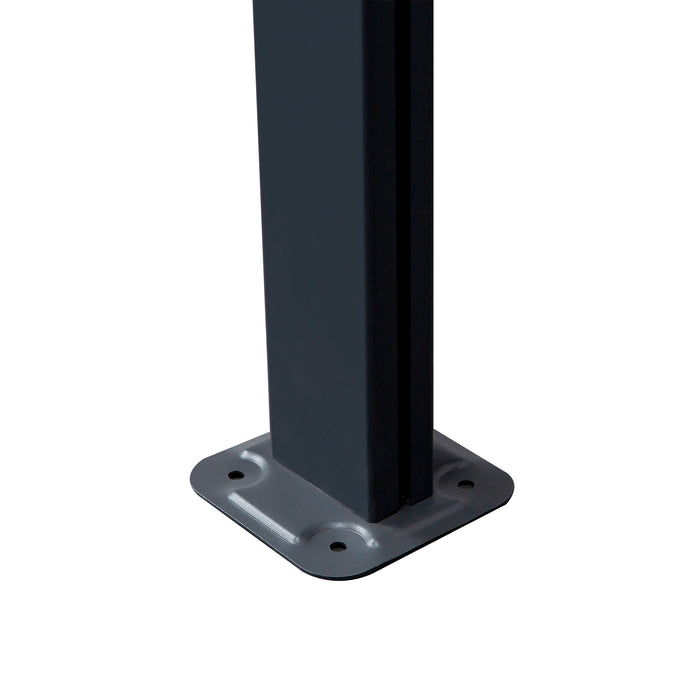 Outdoor 4.35x3m Wall-Mounted Gazebo Pergola - Aluminum Structure with Polycarbonate Roof - Ideal for Patio Shade and Shelter