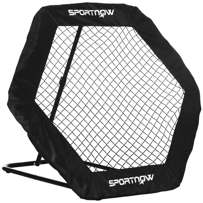 Football Kickback Rebounder Net - 5 Adjustable Angles & Foldable Design for Play Training - Versatile Goal for Indoor and Outdoor Soccer Practice