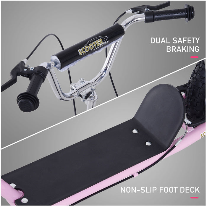 Youth & Adult Kick Scooter with 16" Air-Filled Tires - Sturdy Push Scooter for Teens & Kids, Pink - Outdoor Fun and Commuting for All Ages