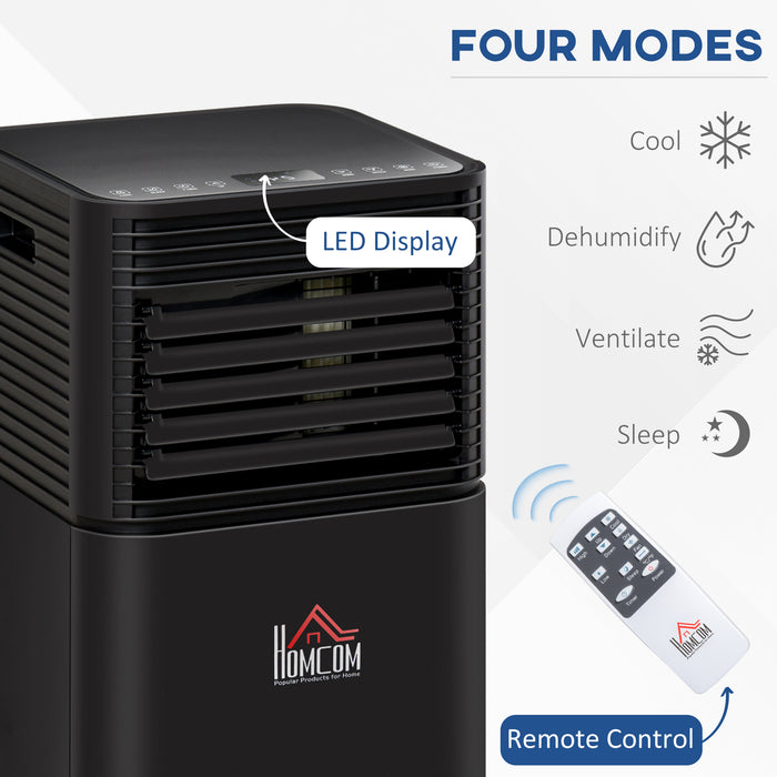 8000 BTU 4-in-1 Portable Air Conditioner - Cooling, Dehumidifying, Ventilating with Fan and LED Display - Includes Remote, 24Hr Timer & Auto Shut-Down for Home Comfort