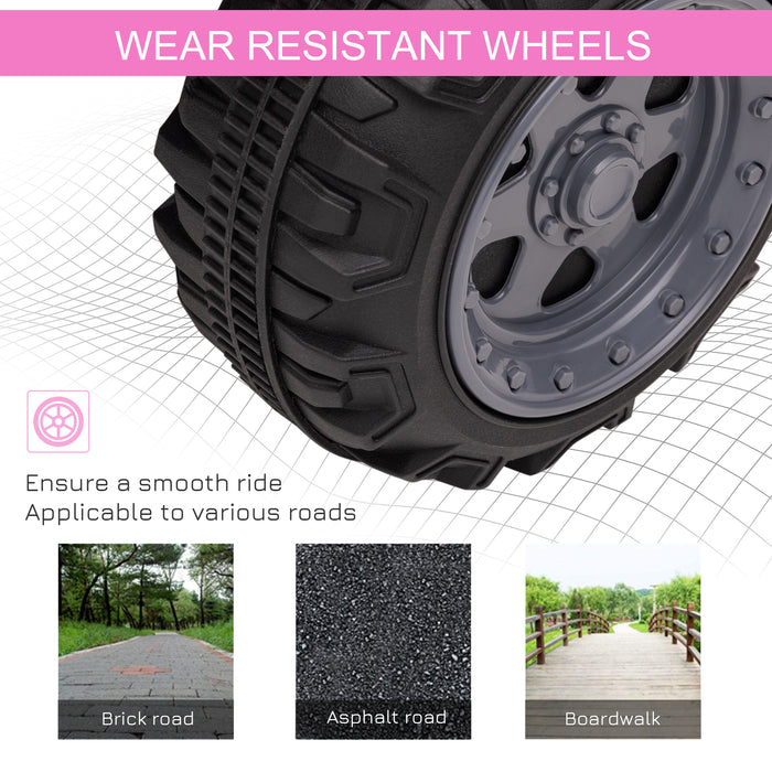 Pink 6V Battery-Powered ATV Ride-On for Toddlers - Four Wheeler with Real Working Headlights, Motorcycle Design - Fun Outdoor Play for Ages 18-36 Months Kids