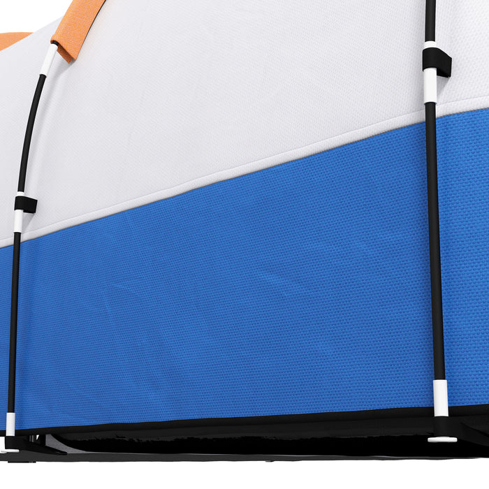Large Tunnel Camping Tent with Bedroom & Living Space - 2000mm Waterproof & Portable Design for 2-3 People - Ideal for Family Camping and Outdoor Adventures
