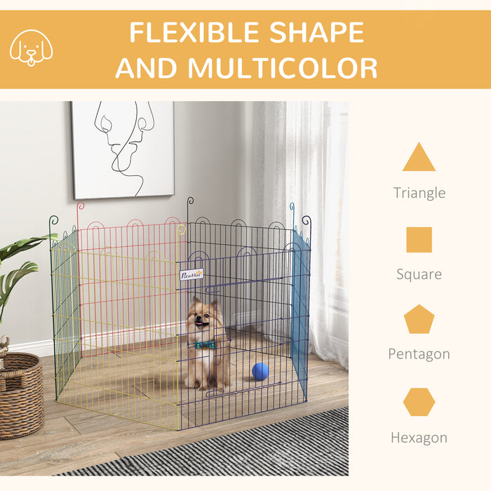 Pet Playpen Enclosure with Door - 6-Panel Indoor & Outdoor Portable Crate for Pets - Ideal for Puppy Training and Safe Play Area