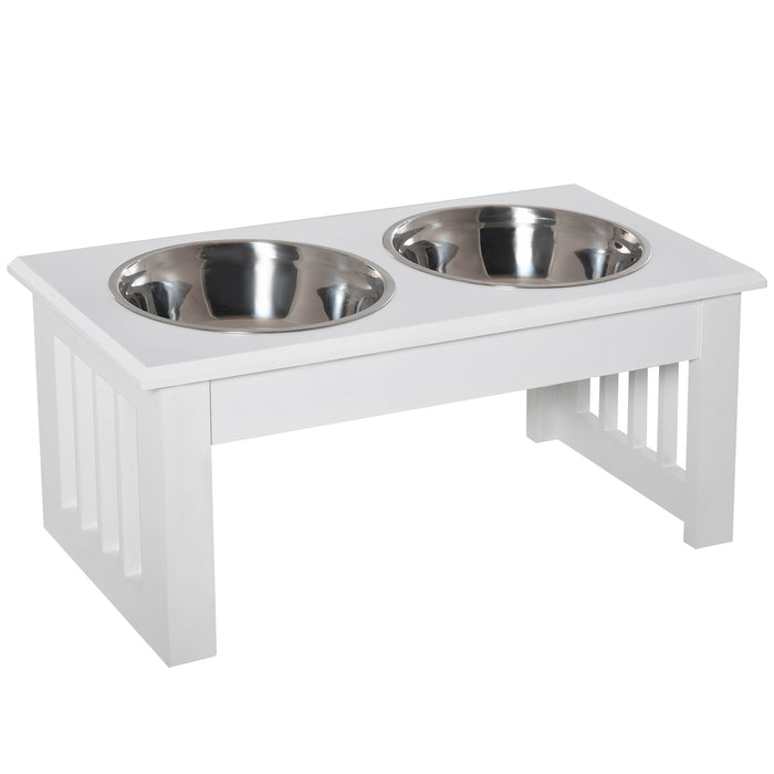 Stainless Steel Pet Feeder - Large 43.7x24x15cm, Durable and Hygienic Food Bowl - Ideal for Cats and Dogs