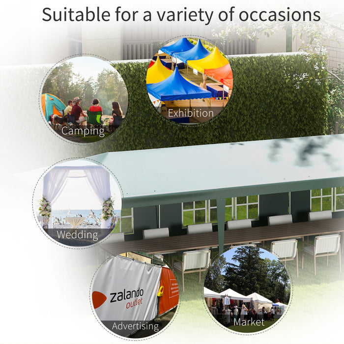 Garden Gazebo Marquee, 9x3m - Party & Wedding Outdoor Canopy in Elegant Green - Ideal for Festive Gatherings & Special Events