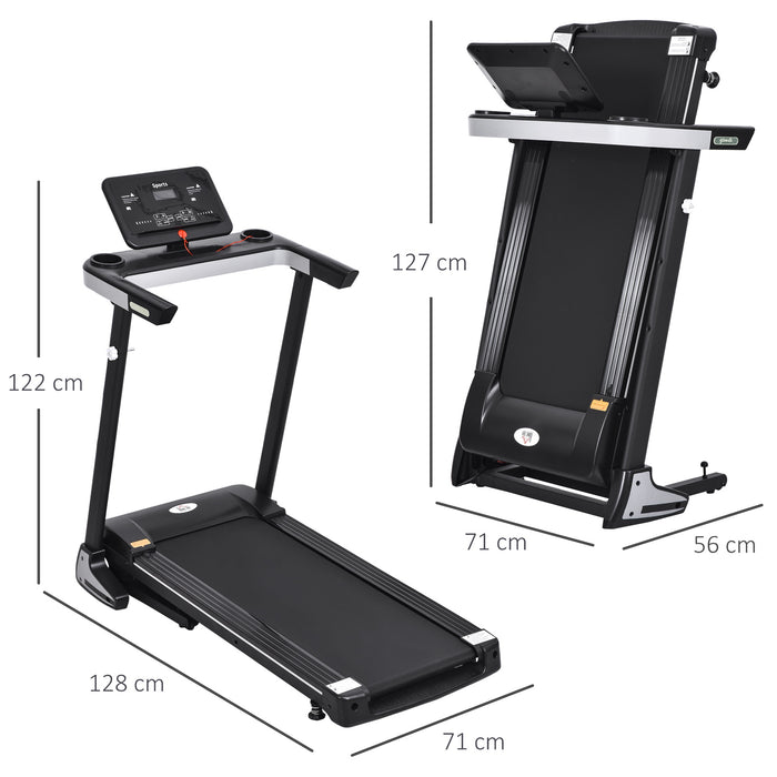 Folding Motorized Treadmill with LCD Display - Compact Home Exercise Running Machine - Ideal for Indoor Fitness & Cardio Workouts
