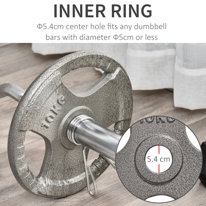 Olympic Grip Weight Plates - 2-Piece Set for Strength, Crossfit & Weightlifting - Ideal Barbell Set for Home Gym Training