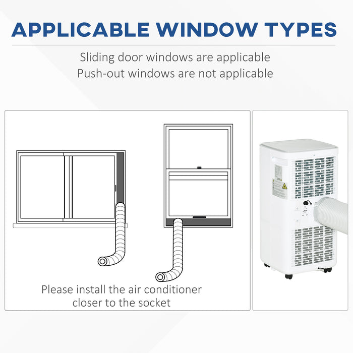 10000 BTU Portable Air Conditioner - Remote-Controlled Cooling, Dehumidifying, and Ventilating Unit with LED Display - Ideal for Home and Office Use
