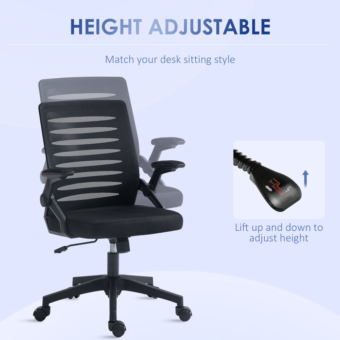 Ergonomic Mesh Swivel Chair - Adjustable Home Office Task Seat with Lumbar Support - Comfortable Computer Desk Chair for Long Working Hours