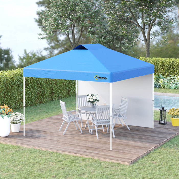 3x3M Pop Up Gazebo - Waterproof Sidewall, Portable Roller Bag, Adjustable Height - Ideal Event Shelter for Garden, Patio Use, in Blue