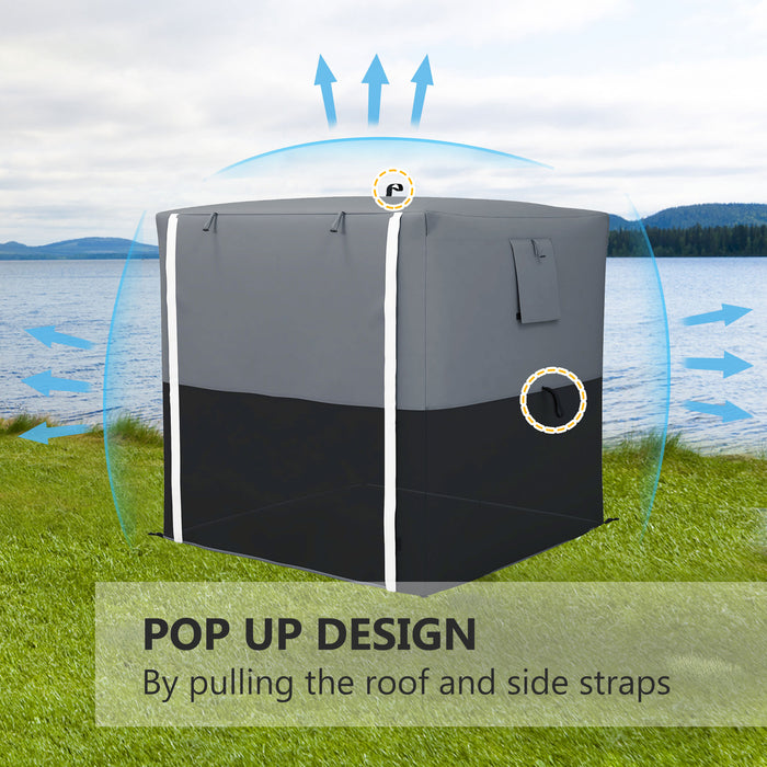 Pop-Up Gazebo 2x2m with Easy Setup - Includes Side Panels and Anchoring Accessories - Ideal for Outdoor Events and Gatherings in Black
