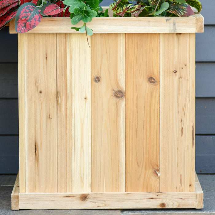 Wooden Garden Planter-Bench Combo - Raised Bed for Patio and Park Landscaping - Ideal for Outdoor Seating and Planting