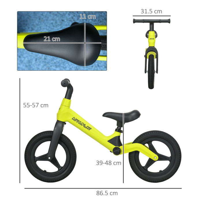 Balance Bike for Toddlers - Adjustable Seat & Handlebars, PU Wheels, No-Pedal Design - Perfect for Kids Aged 2.5 to 5 Years, Supports up to 25kg