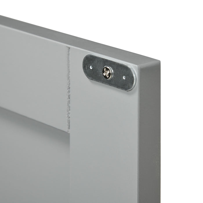 Modern Double-Door Pedestal Sink Cabinet - Light Grey Bathroom Vanity Storage with Shelves - Ideal for Under Sink Organization