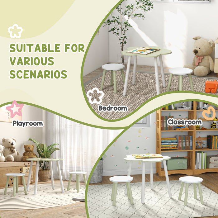 Kids Flower-Themed Furniture Collection - 5-Piece Set Designed for Toddlers Ages 3-5 - Ideal Playroom and Bedroom Decor for Young Children