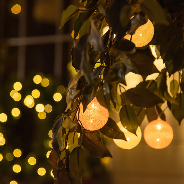 4-Pack LED Globe Garden String Lights - 70ft 80 LEDs, Outdoor/Indoor Hanging Festoon Lighting - Perfect for Parties and Festive Decorations