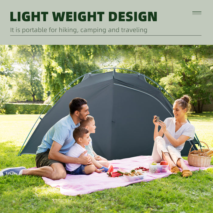 Compact 2-Person Dome Camping Tent - Waterproof and Lightweight for Outdoor Adventures - Ideal for Hikers and Festival-Goers