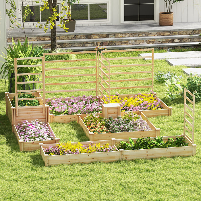 Wood Planter Box Kit - Compost Bin with Open-ended Bottom Feature - Ideal for Gardeners and Sustainable Living Enthusiasts