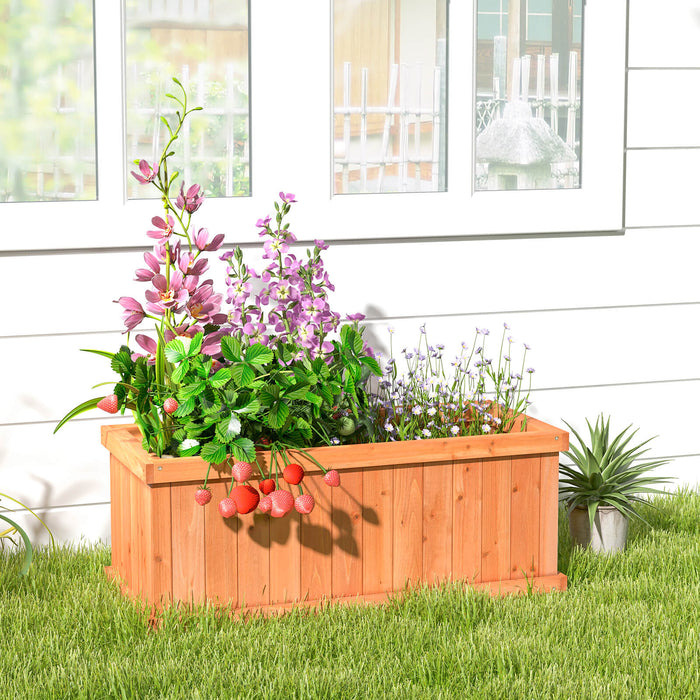 Wooden Planter Box - Raised Garden Bed with Detachable Bottom - Ideal for Easy Plant Care and Garden Organization