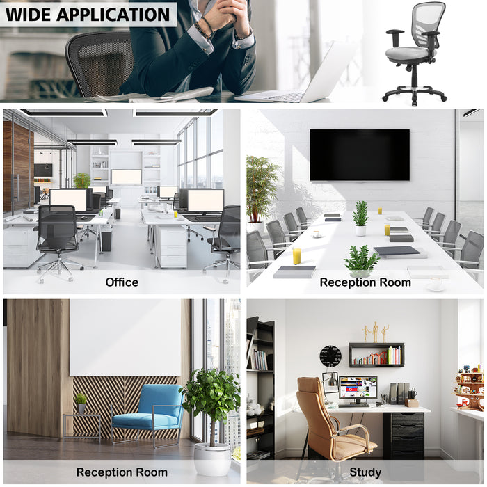 Ergonomic Reclining Mesh Office Chair - 3-Paddle Control, Black Design - Ideal for Home or Professional Office Use