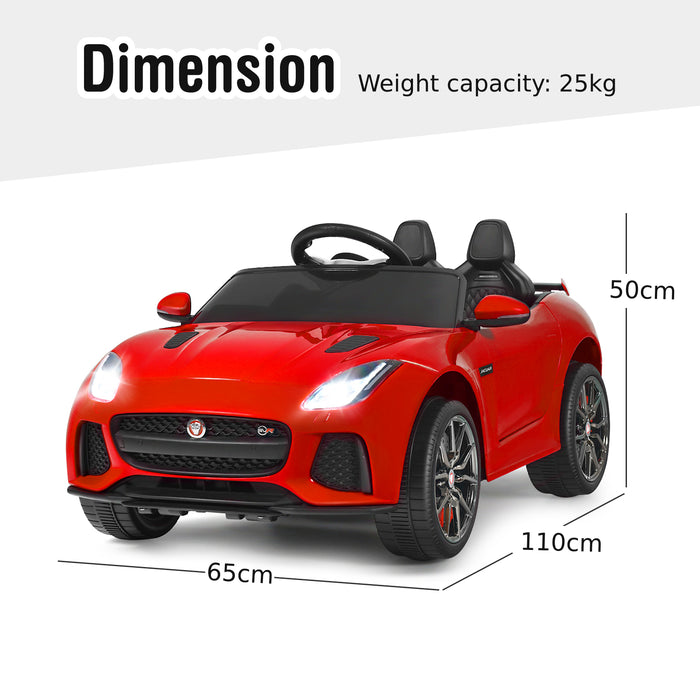 Jaguar F-Type SVR 12V - Kids Black Ride On Car with Remote Control - Perfect for Children's Outdoor Playtime Fun