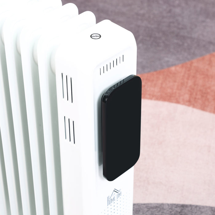 2720W Oil Filled Radiator Heater with LED Display - Portable 11-Fin Electric Heater with 24-Hr Timer & 3 Heat Settings - Perfect for Adjustable Indoor Temperature Control