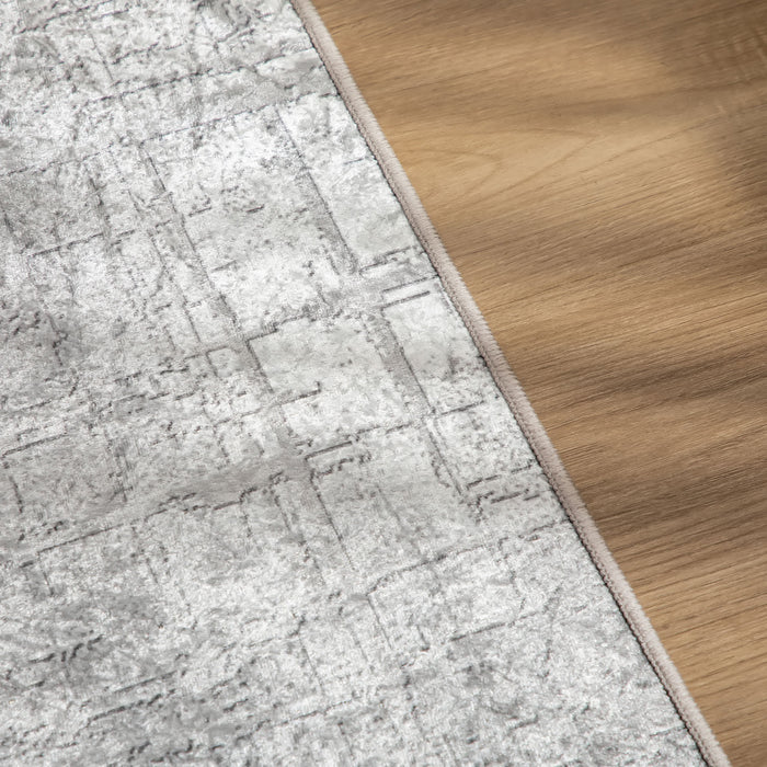 Modern Abstract Grey Area Rug - Decorative Carpet for Living Room, Bedroom, Dining Room, 230 x 160cm - Stylish Floor Covering for Home Decor