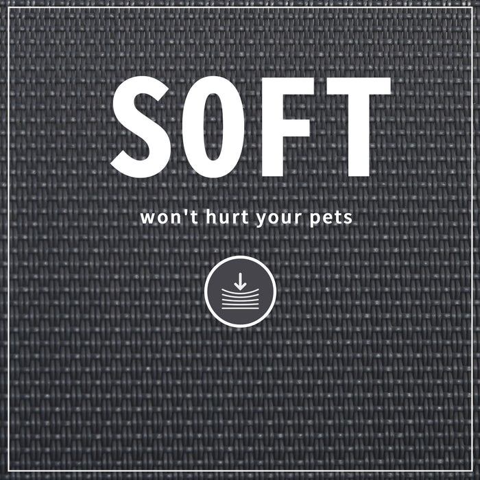 Safety Gate for Pets - Retractable, Folding Stair Barrier and Room Divider - Ideal for Dogs, 115cm Length x 82.5cm Height, Grey