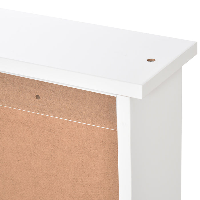 Wall-Mounted Bathroom Mirror Cabinet - Double Mirrored Doors, Storage Cupboard, and Shelf in Grey - Space-Saving Organizer for Toiletries and Essentials