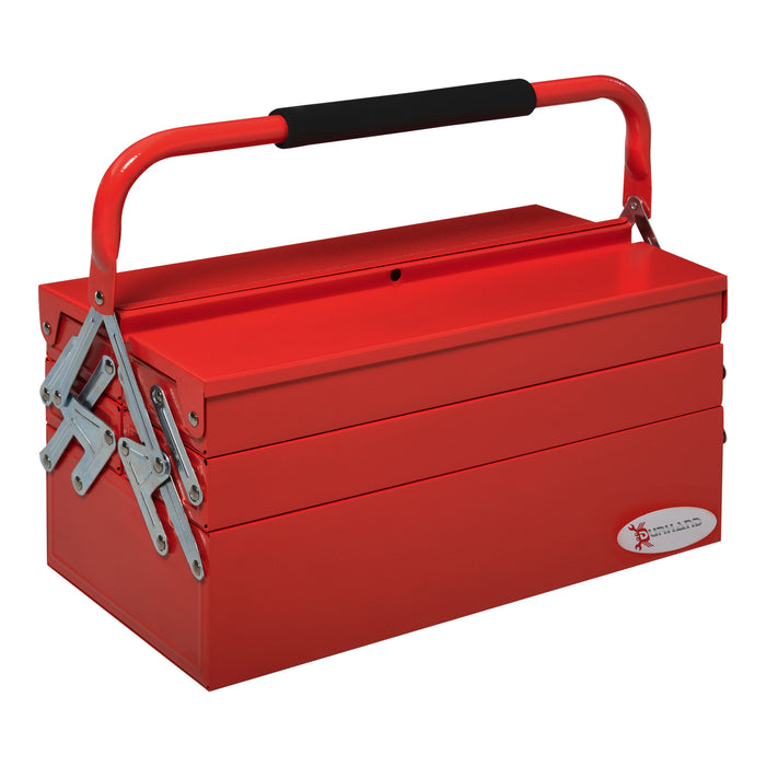 Professional 5-Tray Cantilever Metal Toolbox - 3 Tier, 45cm Portable Storage Cabinet for Workshop - Durable with Carry Handle, Ideal for Professionals and DIY Enthusiasts