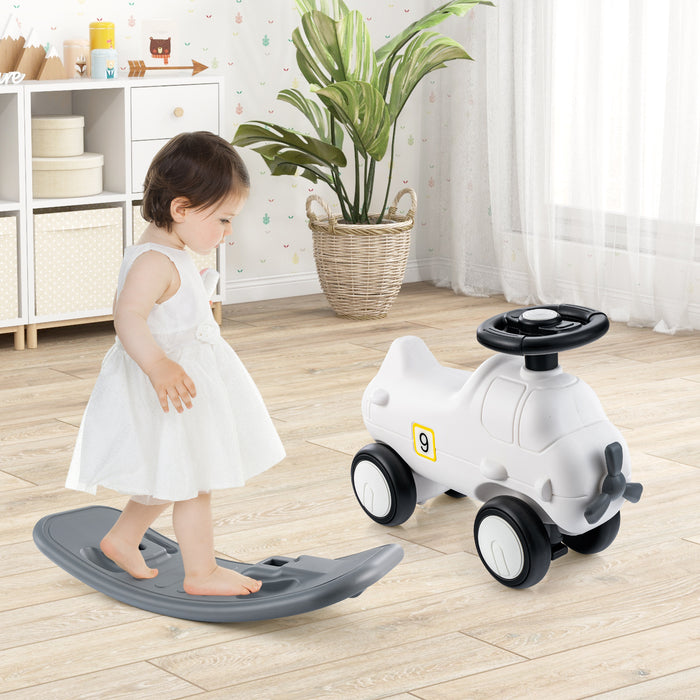 3-in-1 Toy Combo - Rocking Horse, Sliding Car and Detachable Balance Board - Ideal for Developing Motor Skills in Children