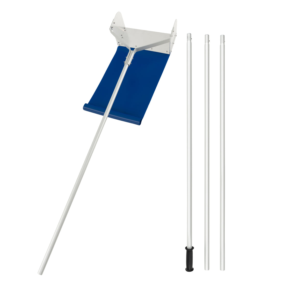 Aluminum Snow Roof Rake, 624 Max Length - Efficient Tool for Snow Removal - Ideal for Preventing Roof Damage in Winter