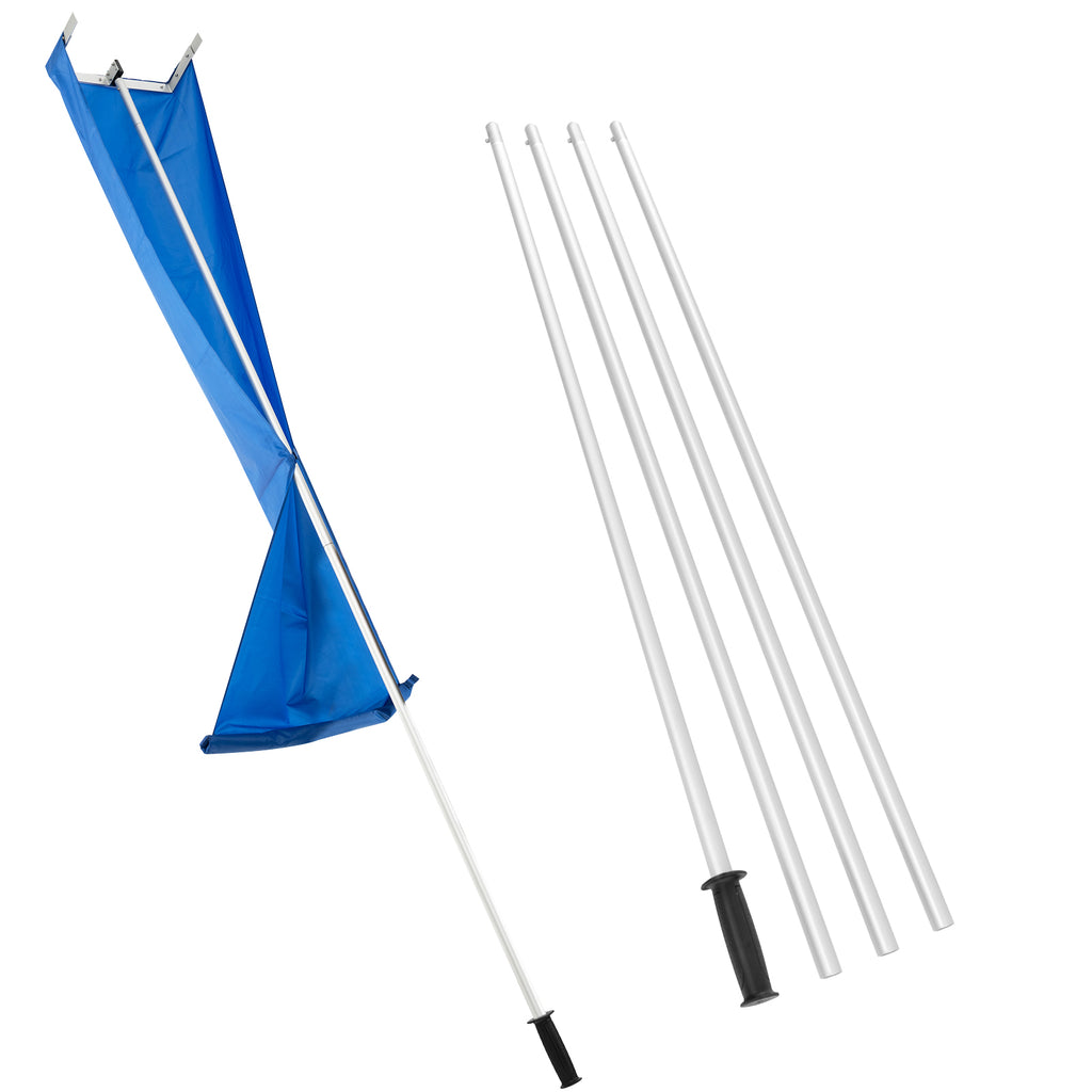 Roof Rake by Snow - 4 Section Pole, Wheels, Anti-slip Handle - Ideal for Removing Snow Safely from Roofs