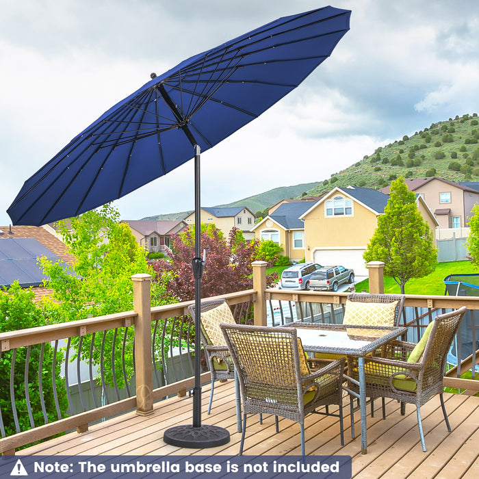 Round Patio Umbrella with 18 Fiberglass Ribs, 260 cm - Outdoor Protection Gear, High-Durability - Ideal for Patio, Backyard Coverage and Sun Shade