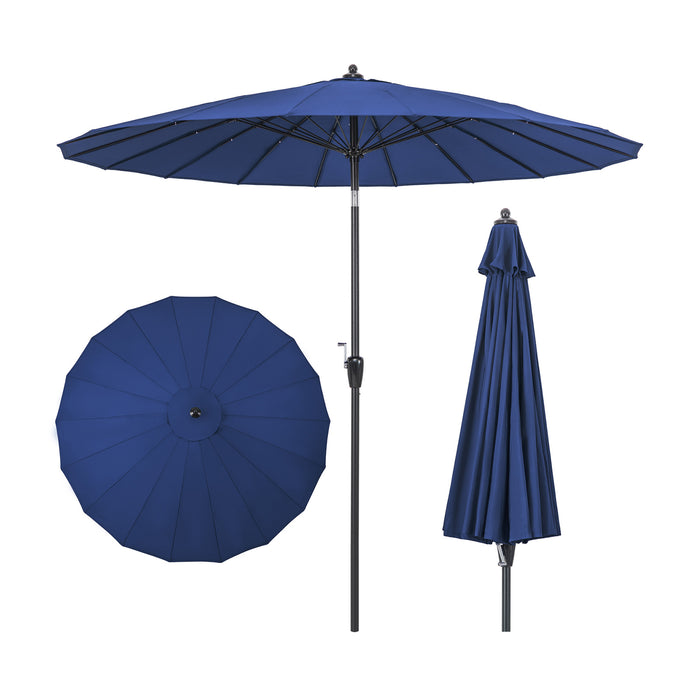 Round Patio Umbrella with 18 Fiberglass Ribs, 260 cm - Outdoor Protection Gear, High-Durability - Ideal for Patio, Backyard Coverage and Sun Shade