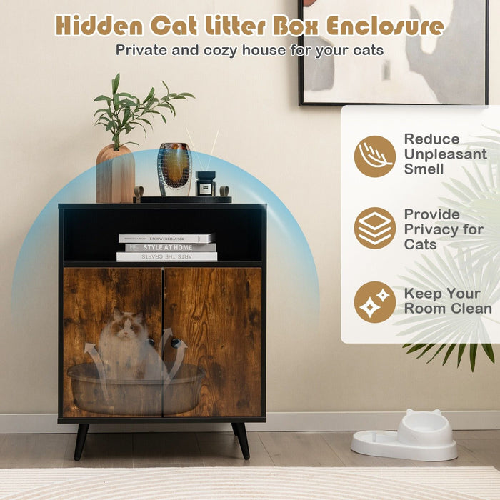 Modern Enclosure - Cat Litter Box with Natural Entry - Ideal for Privacy Seeking Felines
