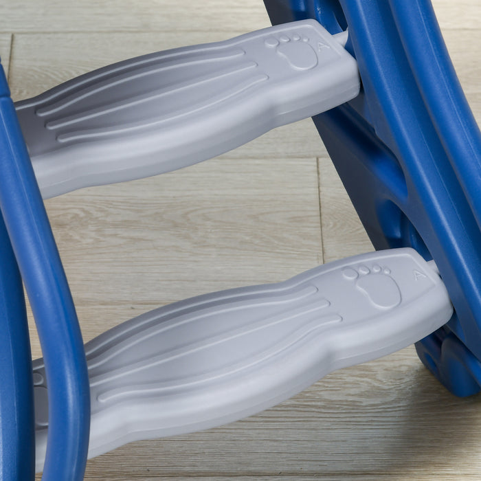 Indoor 2-in-1 Toddler Playset with Slide and Basketball Hoop - Safe and Fun Activity Center for Ages 18-36 Months - Blue Slide with Easy-grip Steps and Ball Included for Active Play