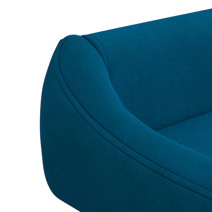 Pet Sofa Bed with Soft Cushion - Durable Dog Couch with Wooden Frame and Removable Cover, Blue - Ideal for Medium to Large Dog Comfort and Relaxation