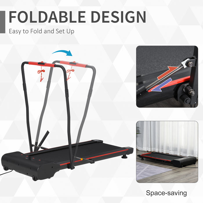 Foldable Walking Machine Treadmill with LED Display - 1-6km/h Speed, Portable & Remote-Controlled - Ideal for Home Office Fitness Routines