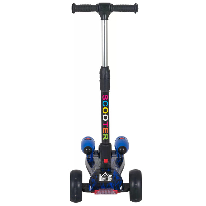 Kids 3-Wheel Scooter with Flashing Wheels & Music - Adjustable Height, Water Spray, Foldable - Fun & Cool Outdoor Play for Children