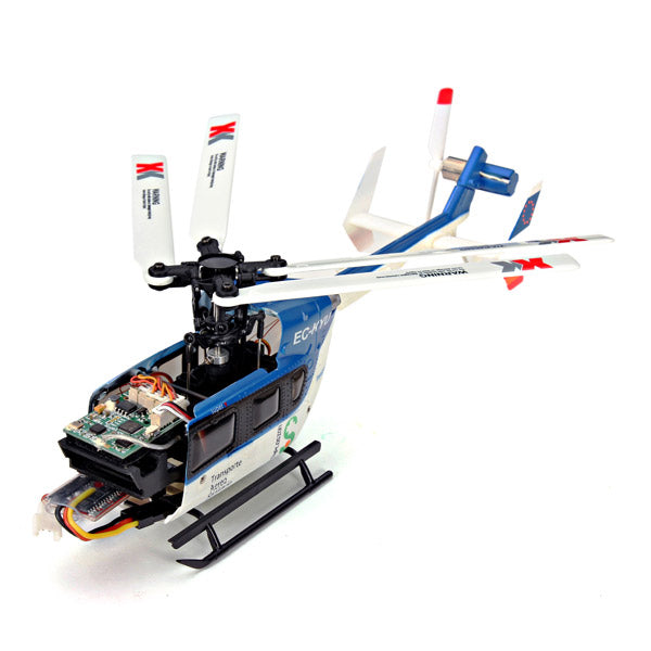XK K124 EC145 Helicopter - 6CH Brushless 3D6G System, BNF RC Chopper - Perfect for Hobby Enthusiasts & Advanced Flyers
