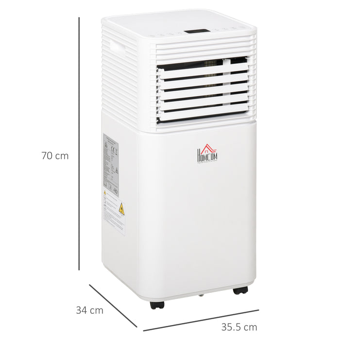 9000 BTU 4-in-1 Portable Air Conditioner Unit - Cooling, Dehumidifying, Ventilating with LED Display & Remote Control - Includes 24Hr Timer and Auto Shut-Down Feature for Home Comfort