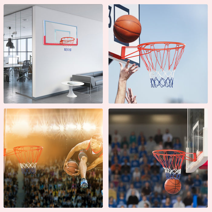 Unbranded - Wall Mounted Basketball Hoop Suitable for Kids and Adults - Perfect for Indoor Exercise and Entertainment