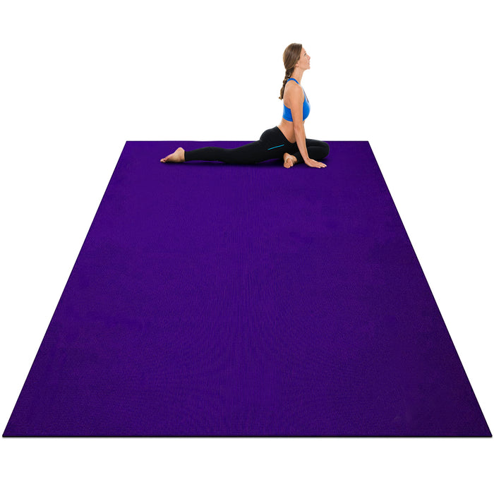 Exercise Yoga Mat, 182 cm - Thick Mat with Double-Sided Non-Slip Design in Black - Ideal for Enhanced Exercise Session Safety and Comfort