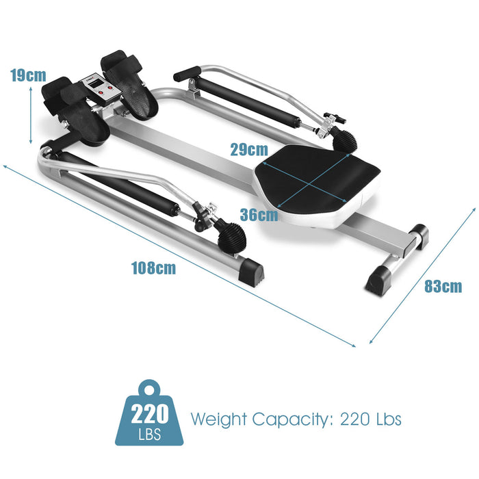 Total Motion - Full Body Rowing Machine with LCD Display - Suitable for Home Gym and Fitness Enthusiast