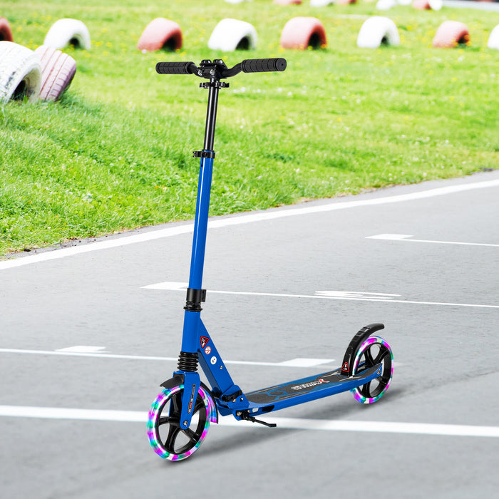 Large Wheel Folding Kick Scooter - Perfect for Kids, Teens, and Adults - Ideal for 8+ Years Old Outdoor Enthusiasts