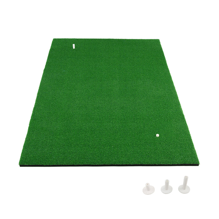 Synthetic Turf Golf Hitting Mat - Includes 2 Tee Positions for Various Shots - Perfect for Practice and Improved Golf Swing Technique