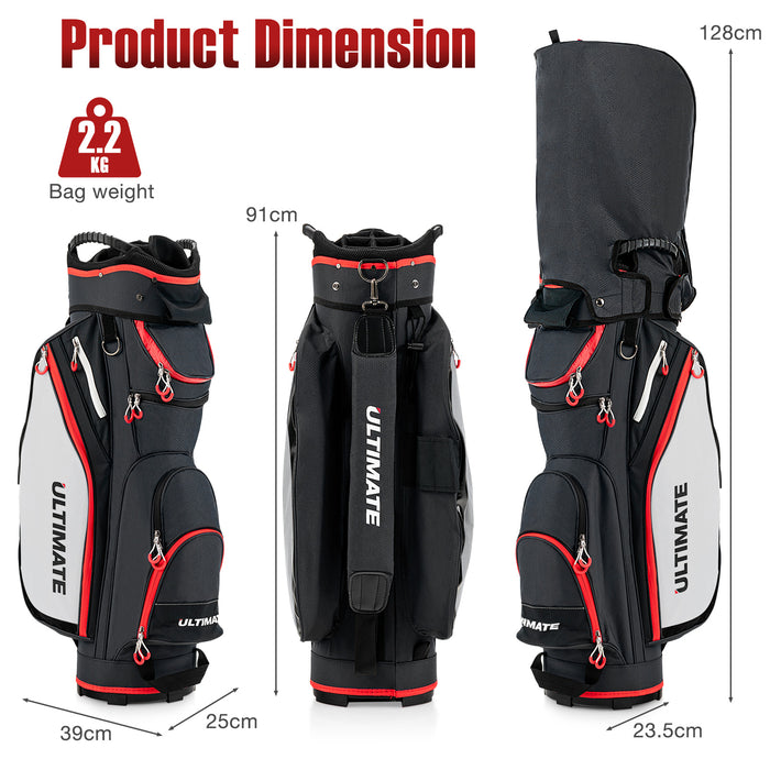Large & Lightweight - Golf Cart Bag in Classic Black - Perfect for Golfers Seeking Portable Storage Solutions