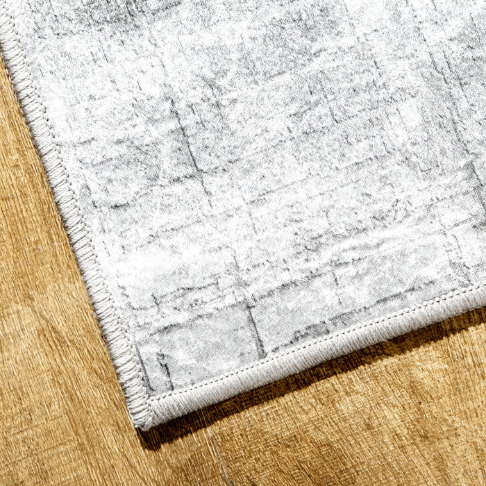 Modern Abstract Grey Rug - Stylish Decorative Area Carpet for Home - Ideal for Living Room, Bedroom, Dining Room, 150 x 80 cm