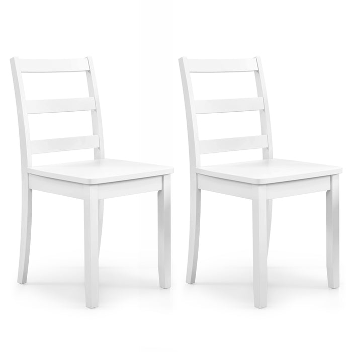 2-Piece Dining Chair Set - Solid Rubber Wood Legs, Non-Slip Foot Pads, Brown - Perfect for Comfortable Dining & Kitchen Decor